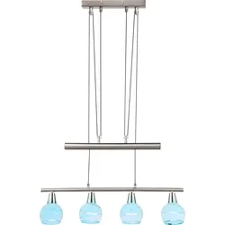 RGB LED Decken Hänge Lampe FERNBEDIENUNG Glas DIMMER Leuchte höhenverstellbar  54341-4Z