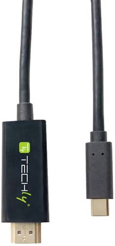 TECHly HDMI / USB-C Anschlusskabel 2.00m Schwarz IADAP-USBC-HDMI2TY HDMI-Kabel