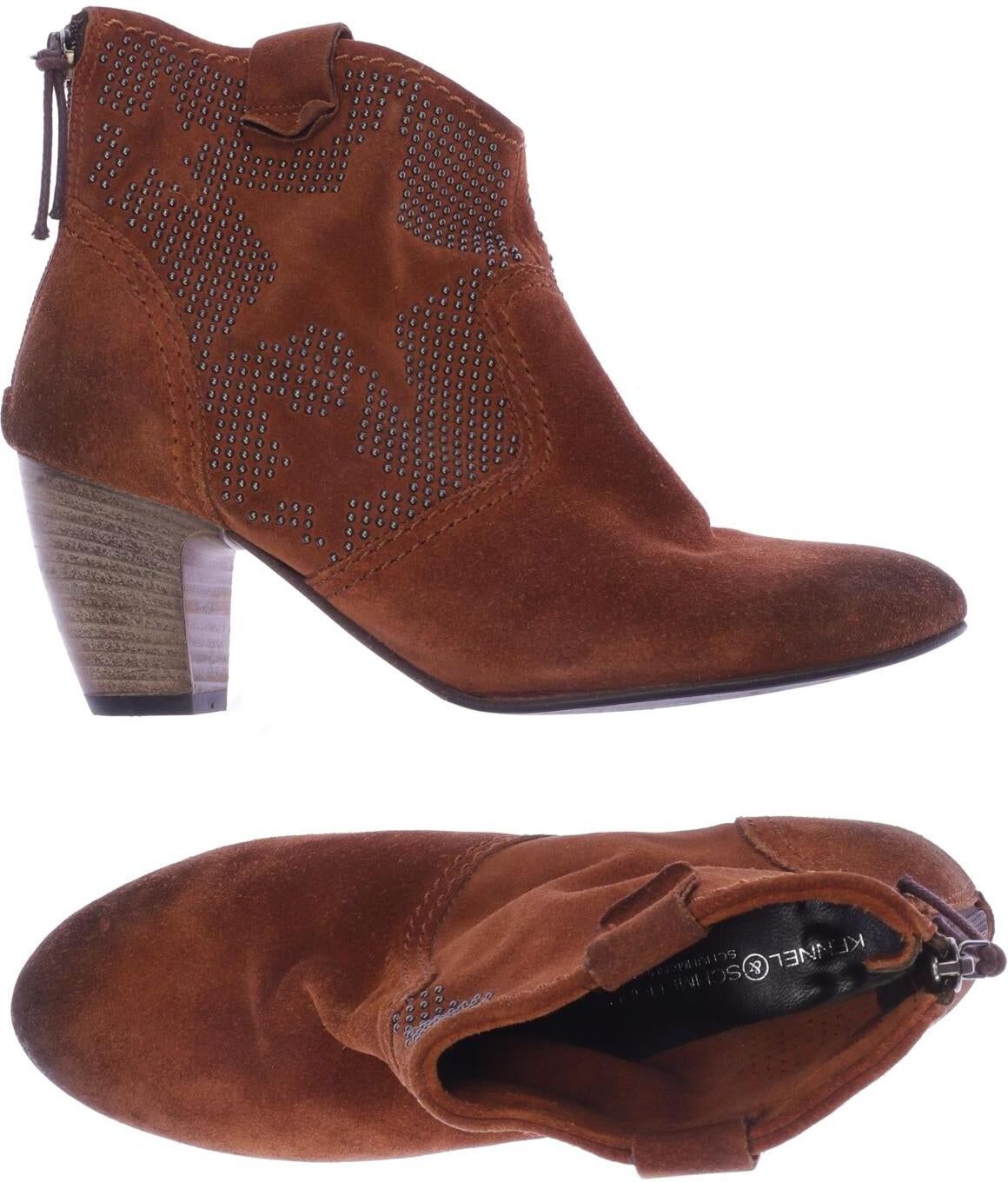 Kennel & Schmenger Damen Stiefelette, Orange, Gr. EU 35,5 (US 5), Leder - Second Hand