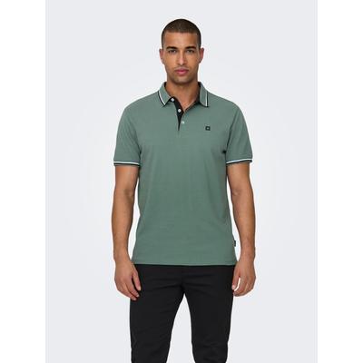 ONLY & SONS "ONSFLETCHER SLIM SS POLO NOOS" Baumwolle, normal geschnitten