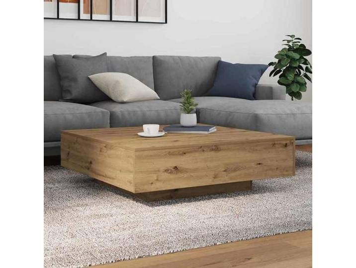 (ON SALE)Table Basse de Salon - Table à thé - chêne artisanal - 100x100x31 cm Bois d'ingénierie EU251511
