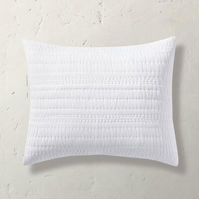 Striped Seersucker Cotton Sham - Standard - Grandin Road