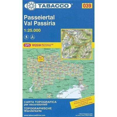 Tabacco Wandern 1 : 25 000 Passeiertal / Val Passiria, Karte von , Tabacco Editrice, 978-88--8315039-5