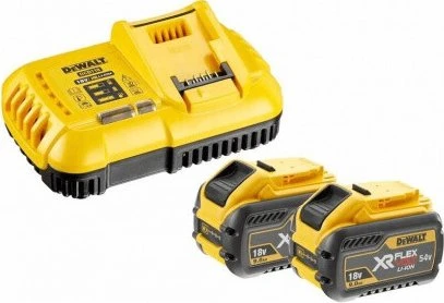 Dewalt Starter-Set Akku-Kit DCB118X2, 54Volt / 18Volt (gelb/schwarz, 2x Li-Ionen Akku 9,0Ah)