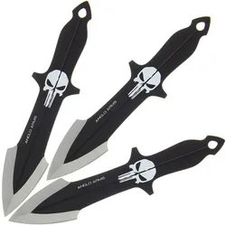Punischer Wurfmesserset 3 teilig mit Schädel Logo