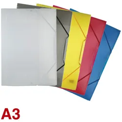 folia Sammelmappen A3 1 x weiß, grau, gelb, rot, blau
