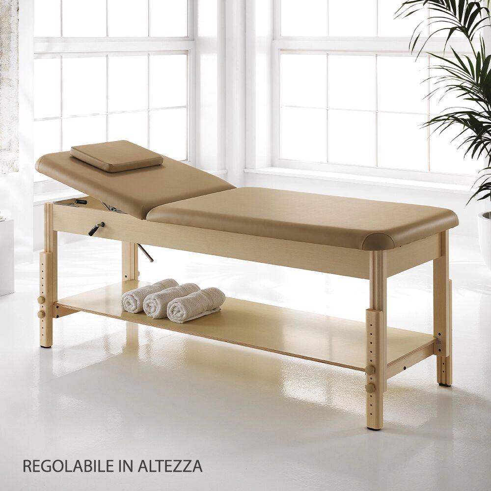Xanitalia Lettino da Massaggio Professionale in Legno Regolabile in Altezza Feng Shui XaniPro NO