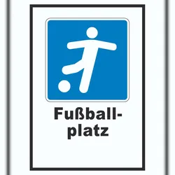 HB-Druck Fußballplatz Schild A0 (841x1189mm)