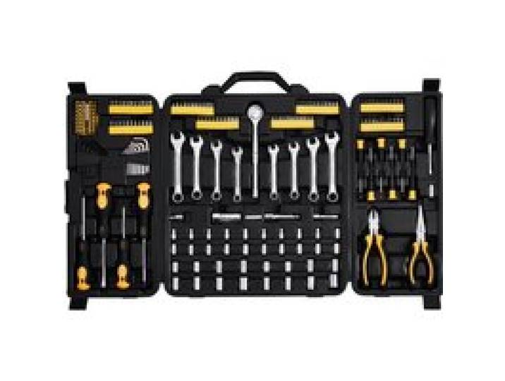VEVOR Coffret d'Outils de Mécanicien 221PCs, Douilles 1/4 3/8 SAE et Métrique, Kit d'Outils de Mécanicien avec Embouts, Clés, Poignée à Cliquet, Accessoires et Étui, pour Réparation Automobile