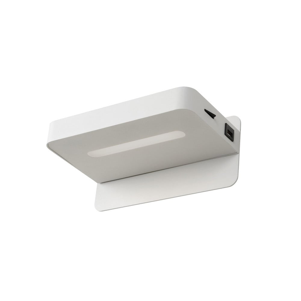 Lucide Atkin LED Wandlamp met USB-oplaadpunt - Wit