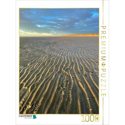 CALVENDO Puzzle Kleine Wasserkanäle im Abendlicht am Ordinger Strand | 1000 Teile Lege-Größe 64x48cm Foto-Puzzle für glückliche Stunden