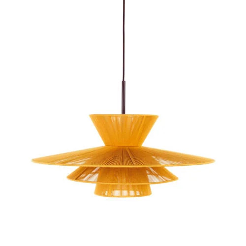 FÉST Solle Hanglamp Geel - Ronde Accentverlichting voor Woonkamer, Slaapkamer of Keuken