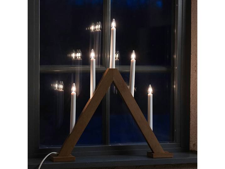 Bougeoir Ariele 46cm Blanc/Marron/Marron clair/Blanc