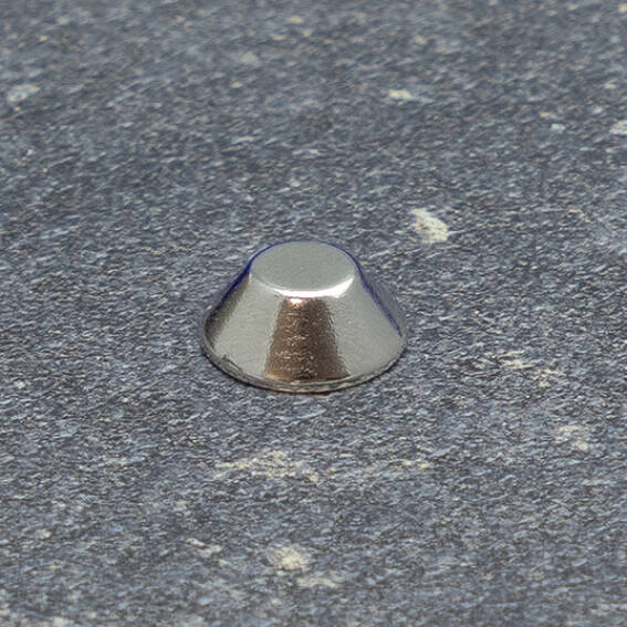 SPRINTIS 10 Unités - Aimants coniques en néodyme 10 mm, argent
