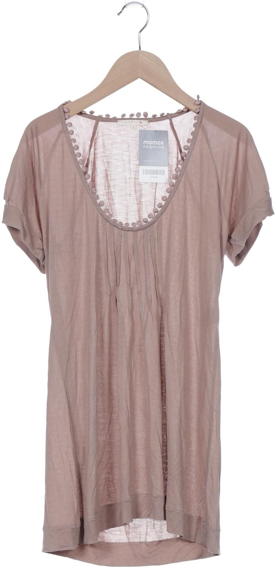 Sandro Damen T-Shirt, Beige, Gr. EU 38 (Sandro 2), Lyocell - Second Hand