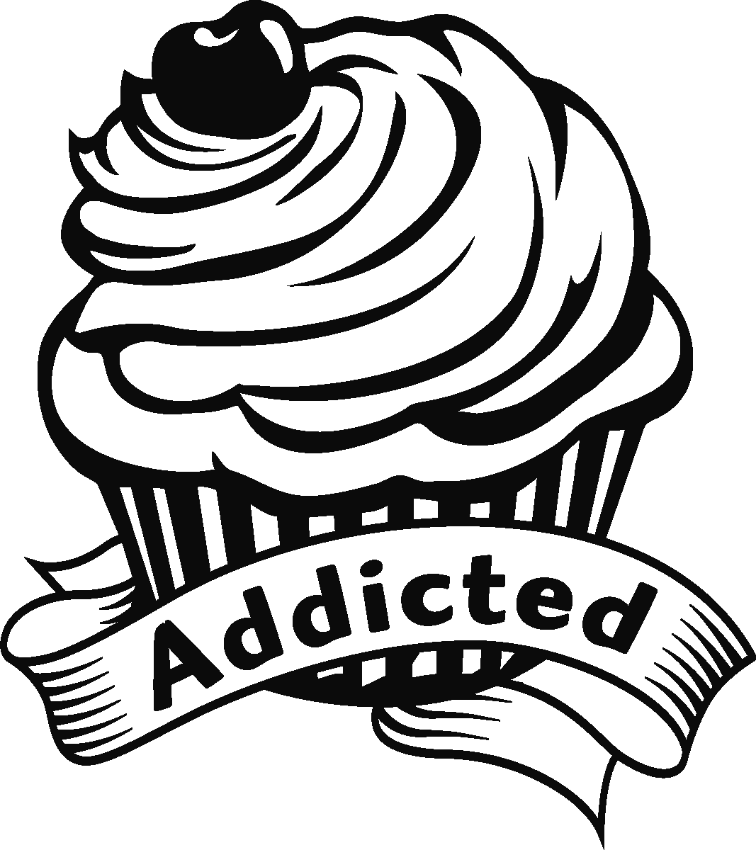 Ambiance-sticker Sticker déco petit gâteau accro
