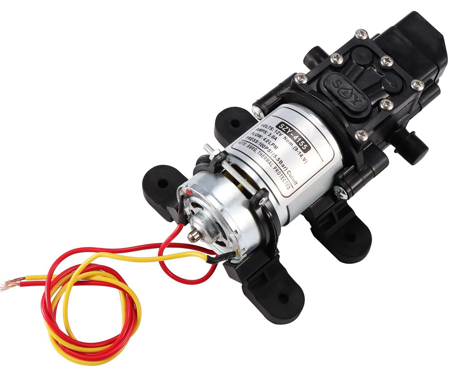 Dripio 12V membraanpomp voor hoge druk, 100 psi, 4 liter per minuut, zelfaanzuigend