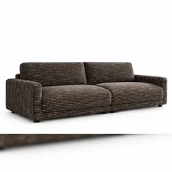 KAWOLA Sofa MARLIN 3-Sitzer Stoff braun