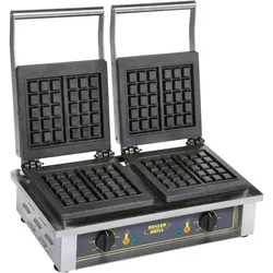 Stalgast ROLLER GRILL Doppel-Waffeleisen, Brüsseler Waffelform, 550x440x230 mm (BxTxH), 2x 1,6 kW
