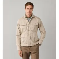 Hackett London für Herren. HM6000032 Überhemd Schleier beige (XL), Lässig, Baumwolle, Langarm