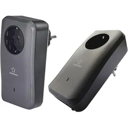 Renkforce PL600D Duo 500 Mbit/s Eingebauter Ethernet-Anschluss Schwarz 2 Stück(e) (500 Mbit/s), Powerline, Schwarz