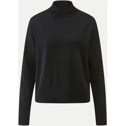 Strick-Rollkragenpullover Schwarz S