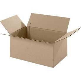 Wellpappe-Faltkarton - 1-wellig - L 300 x B 215 x H 140 mm - braun - Verkauf pro Stück