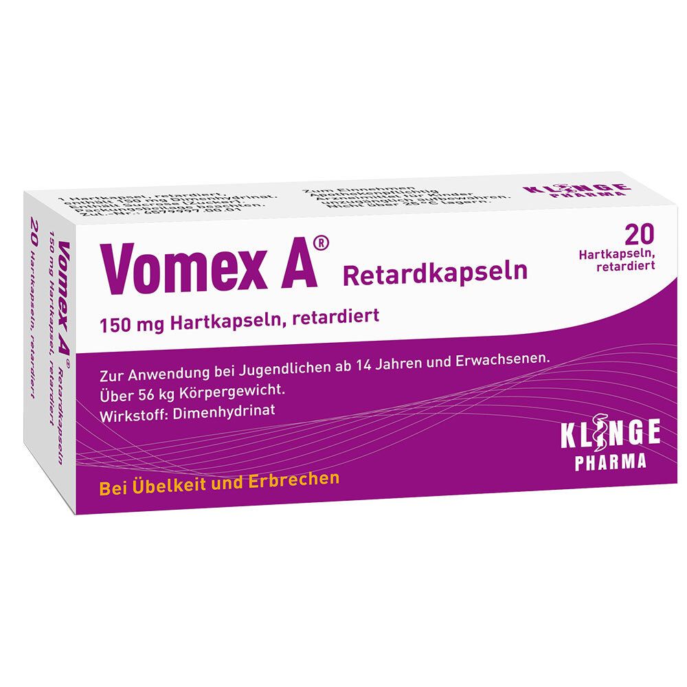 Vomex A Retardkapseln 20 St Retard-Kapseln