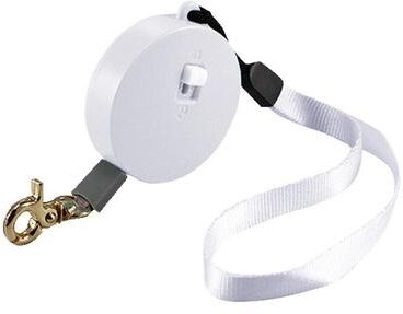 Inspired Deals Compact Retractable Dog Leash For Small Pets, Lightweight Automatic Pet Leash Up To 2m round White