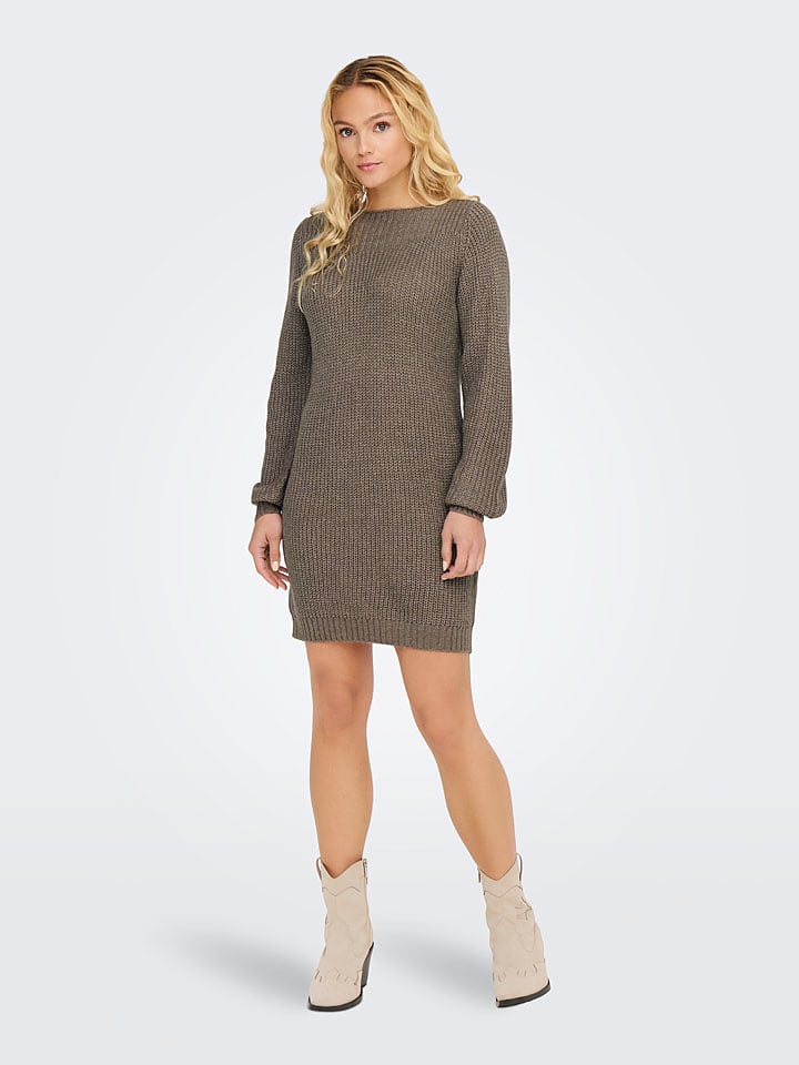 JDY Kleid "Whitney" in Taupe - S