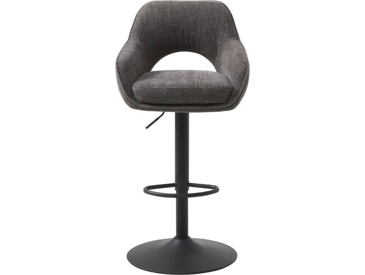 Barhocker 2er-Set Cornell Graphit Polyester/Metall H 95.5 cm - Barhocker 2er-Set
