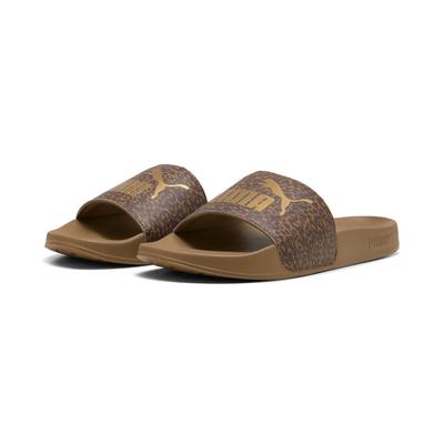 Badesandale PUMA "LEADCAT 20 FELINE", Damen, Gr. 39, soft taupe, chocolate fondue, Synthetik, unifarben, Schuhe, Badelatschen