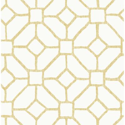 A-Street Prints Addis Gold Trellis Wallpaper