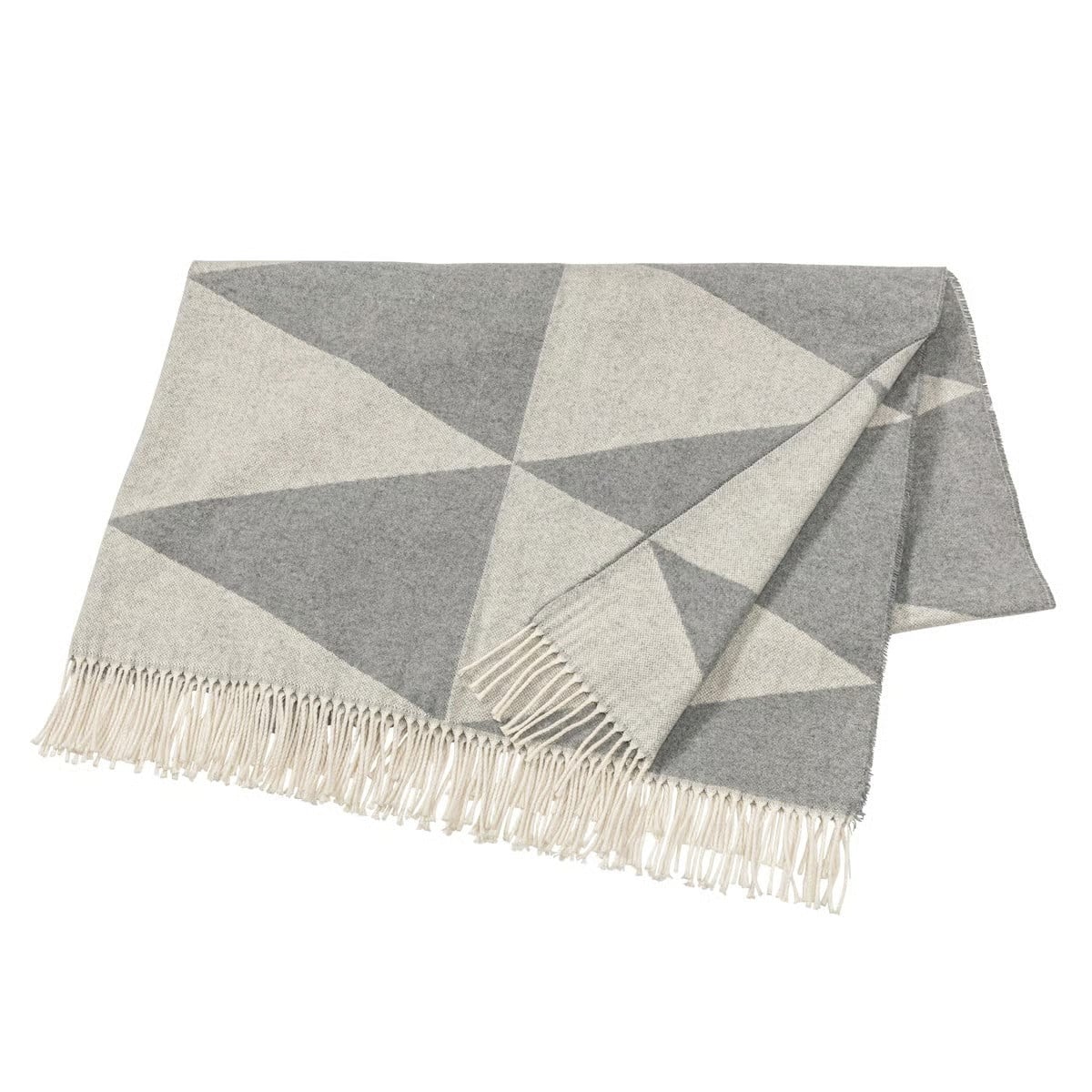 Scandi Living Rime katoenen plaid Fog