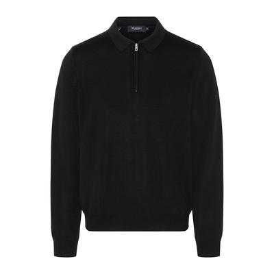 Strickpullover MAERZ MUENCHEN "Maerz Muenchen 490800 Strickpullover Herren Bekleidung", Herren, Gr. 58, schwarz, 100% Wolle, Pullover Strickpullover
