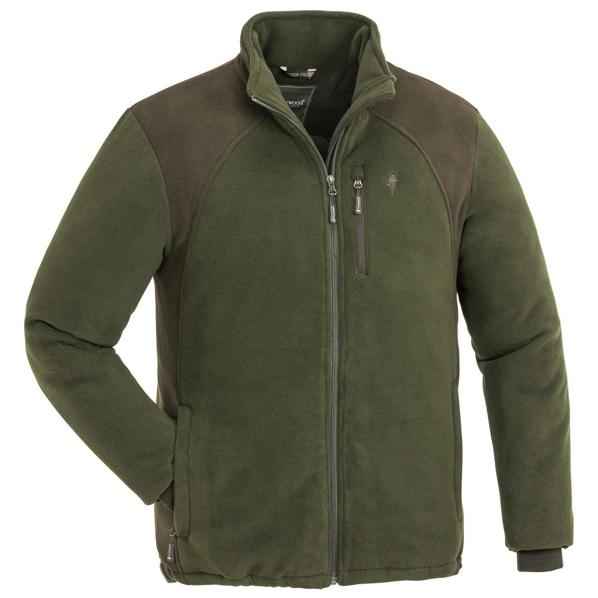 Pinewood Harrie Fleece Jacket green/suede brown (724) L 1-50640724007