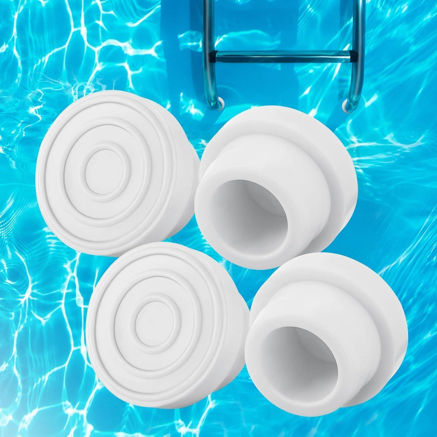 Merkloze Pool Ladder Bumpers Pad, 4 stuks, Wit, Rubber, voor Zwembad