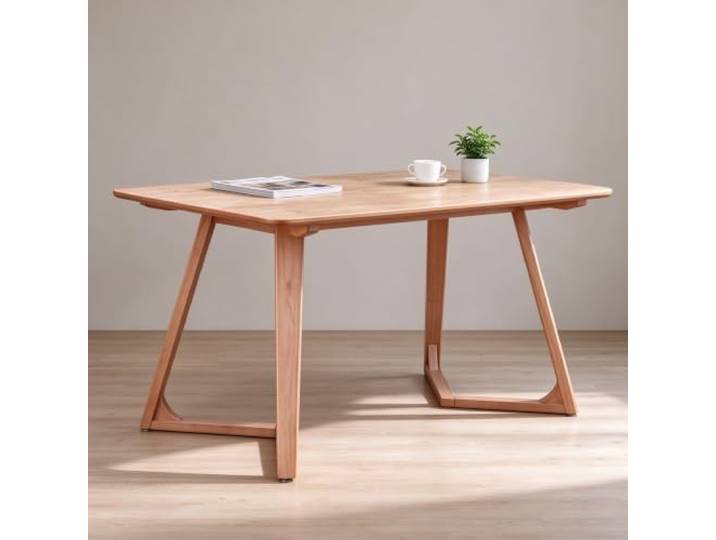 GAOCUNBING Esstisch für 4 Personen, Esstisch aus massiver Eiche, rechteckige Moderne Küchen-Esszimmer-Möbeleinheit Wood,120cm/47.2in