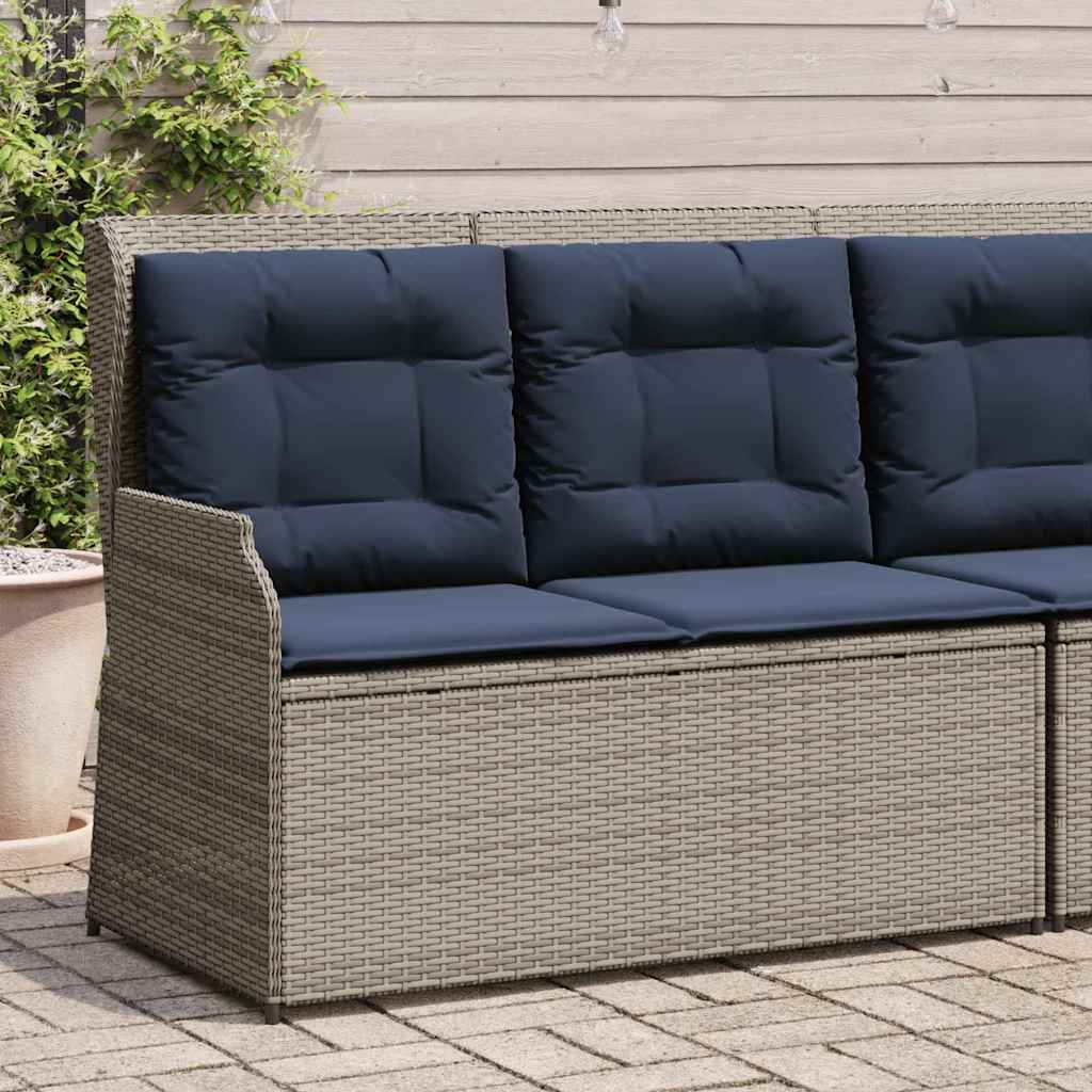 vidaXL Banc de jardin Gris polyrotin