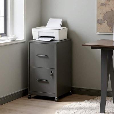VIVIADORE 2 Drawer Metal Vertical File Cabinet with Lock,Heavy Duty Metal Under Desk Filing Cabinet with Adjustable Hanging Rails