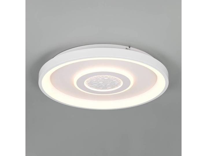 Reality Leuchten Deckenlampe Nexalo, dimmbar, weiß / opal, für Wohn- / Esszimmer, Metall, Modern, Deckenlampe