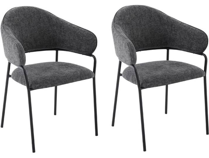 byLIVING Esszimmerstuhl Curve (Set, 2 St), moderner Stoff Stuhl mit gemütlichem Sitzkomfort, verschiedene Farben.