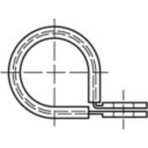 TOOLCRAFT 137648 Rohrschelle Schellen 20mm Stahl galvanisch verzinkt 50St.