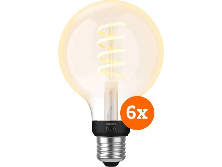 Philips Hue Filament White Ambiance Globe 6-pack
