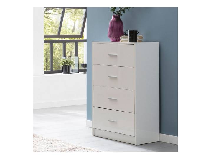 freiraum Schubkastenkommode WL5.864, in Weiß, Holzwerkstoff - 60x90x30cm (BxHxT)