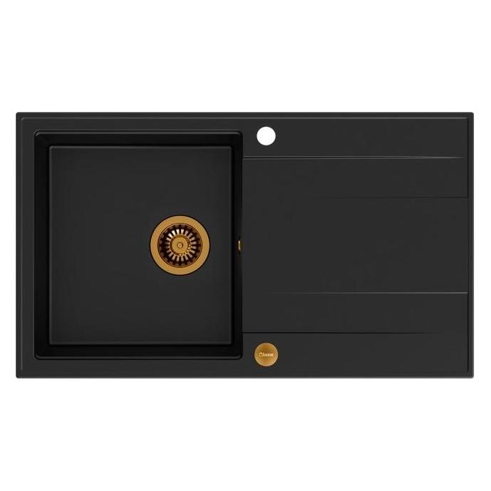 Q Company SPÜLBECKEN QUADRON EVAN 111 (HCQE8650U7 PVDC1 P2O) (86 cm) (HCQE8650U7_PVDC1_P2O)