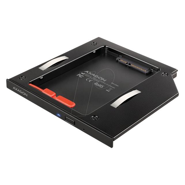 Axagon RSS-CD09 2.5 Zoll SSD/HDD Adapter für optisches Laufwerk, 9,5 mm, LED (RSS-CD09)