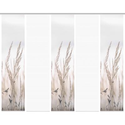 Schiebegardine VISION S "RELVA", beige (natur), B:60cm H:260cm, Polyester, Gardinen, DIGITALDRUCK