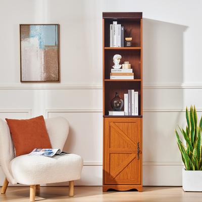 Modern MDF Bookcase Storage Cabinet with Adjustable Door Configuration by GDFStudio