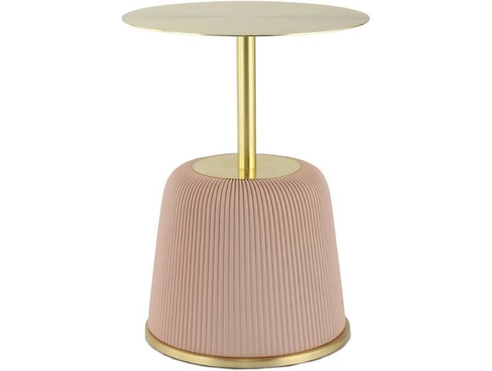 Beistelltisch KAYOOM Jokai 325, Eisengestell, PU-Stoffbezug, praktische Ablagefläche , rosa (rosa, rosa, gold), B:40cm H:55cm T:40cm, 100% Eisen, 100% PU, 100% MDF, Tische, Beistelltisch, elegant, feste Konstruktion, pflegeleicht, pflegeleicht